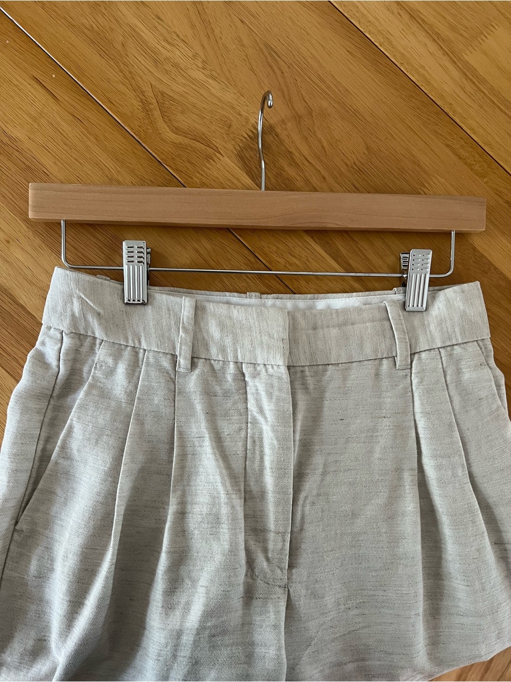 Aritzia The Effortless Pant Cropped - CruiseLinen in Natural Ecru Size 4
